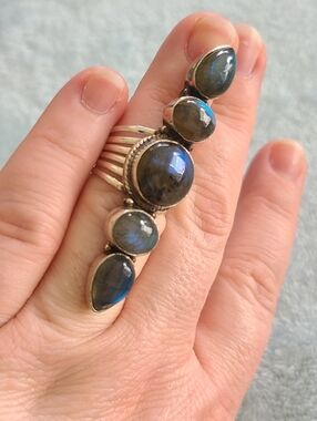 Sterling Silver Labradorite Multi-Stone Ring